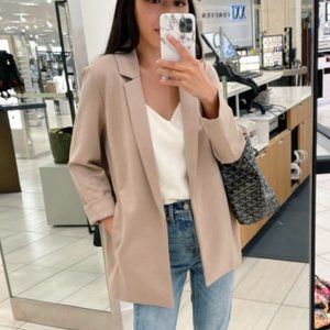 like new Eileen Fisher Flex Tencel Ponte Notch Collar Jacket Blazer / XS /